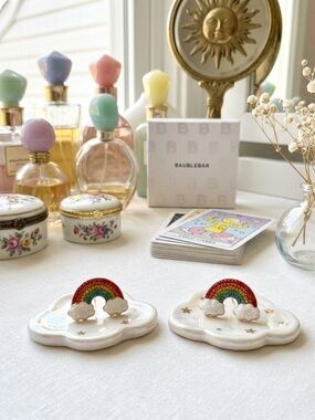 NEW Baublebar Rainbow Gems Post Earrings Rainbows and Clouds